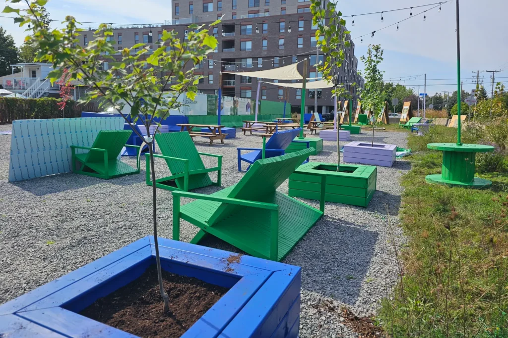 Vue générale de l'aménagement oasis cartier par village urbain